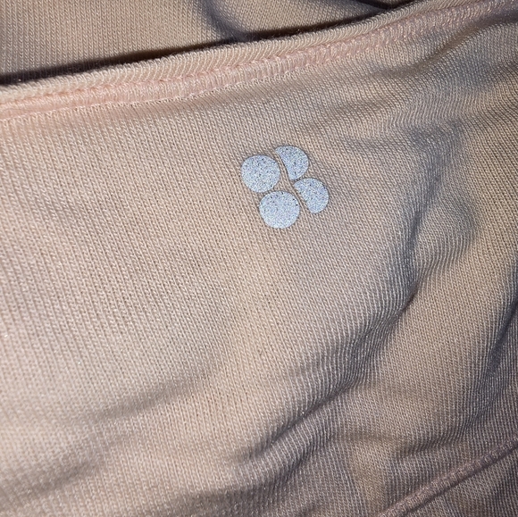 Sweaty Betty Dolman Sleeve Boxy Peach Sweatshirt with Thumbholes Oversized S - Picture 9 of 11